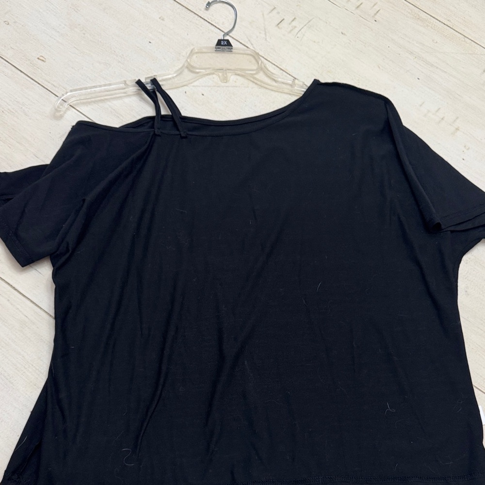 Black Off-Shoulder Women's Top